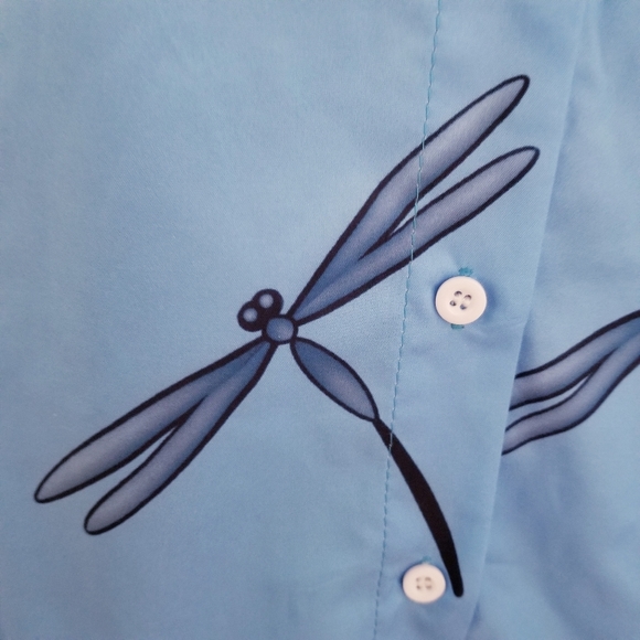 Blue Dragon Fly Blouse - Picture 3 of 8